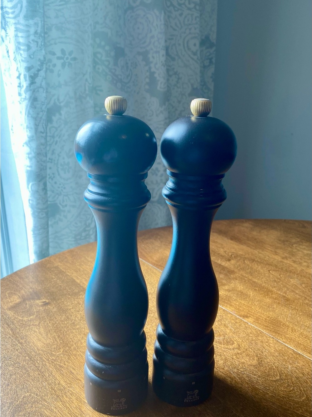 Peugeot Black & Gold Wooden Pepper and Salt Mills